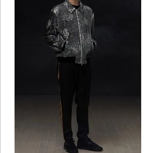 OVADIA&SONS Stripe Track Chino Pants OLIVE Black